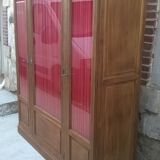 3-door oak bookcase