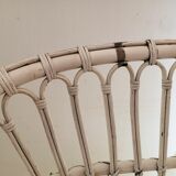 White rattan bench