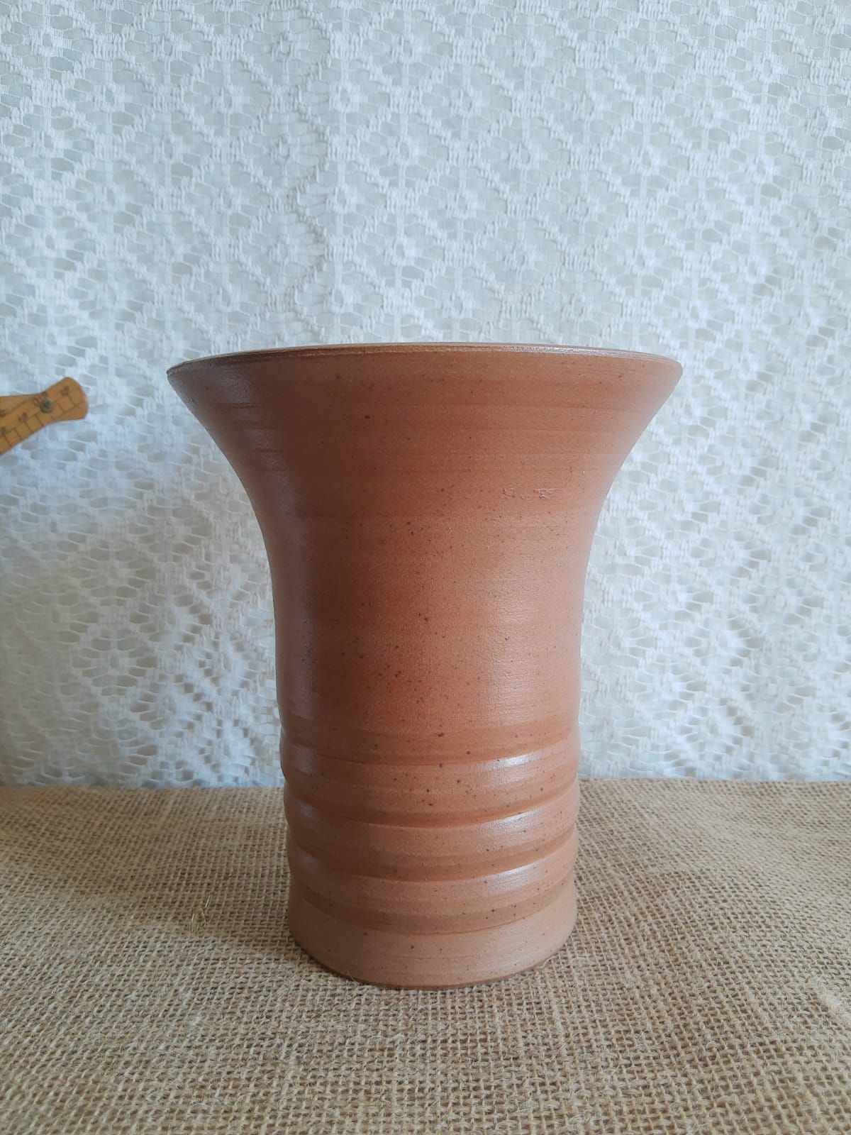 Bonny sandstone vase France handmade vintage