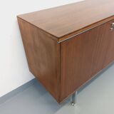 Vintage modernist enfilade in rosewood and chrome metal from the 60s and 70s.