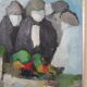 Original mid-century Swedish oil on panel – abstract by Stig Wernheden – vintage & framed – 74 × 54.5 cm (29.1" × 21.5")