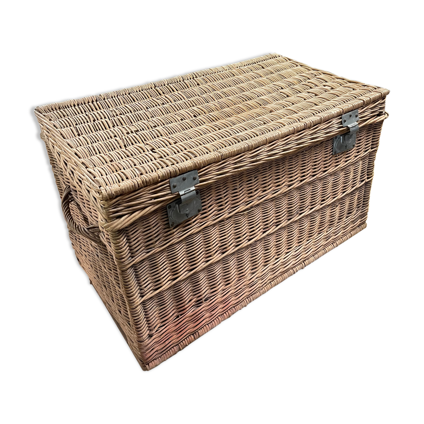 Antique wicker trunk