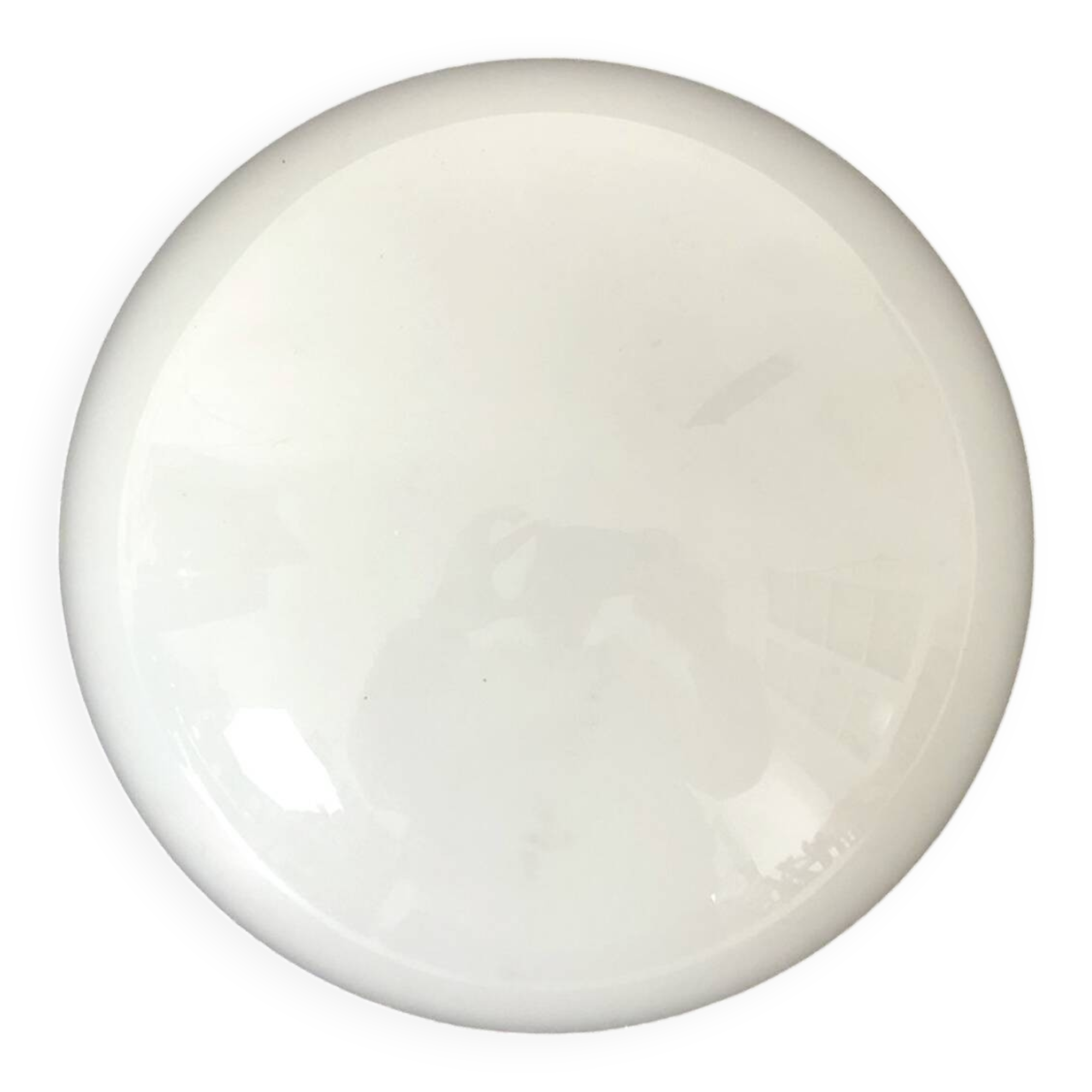 Vintage wall light, white opaline globe. 60s-70s GDR
