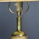 Lampe de table en rotin, bambou et laiton, Italie années 1970