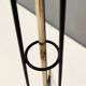 White Opaline Glass and Black Iron Floor Lamp by Stilnovo, Italy