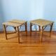 Pair of vintage rattan bedside tables