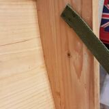 Old curved travel trunk, in pine, stripped 98x60x65