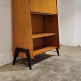 Vintage secretaire with bookcase, 1950s