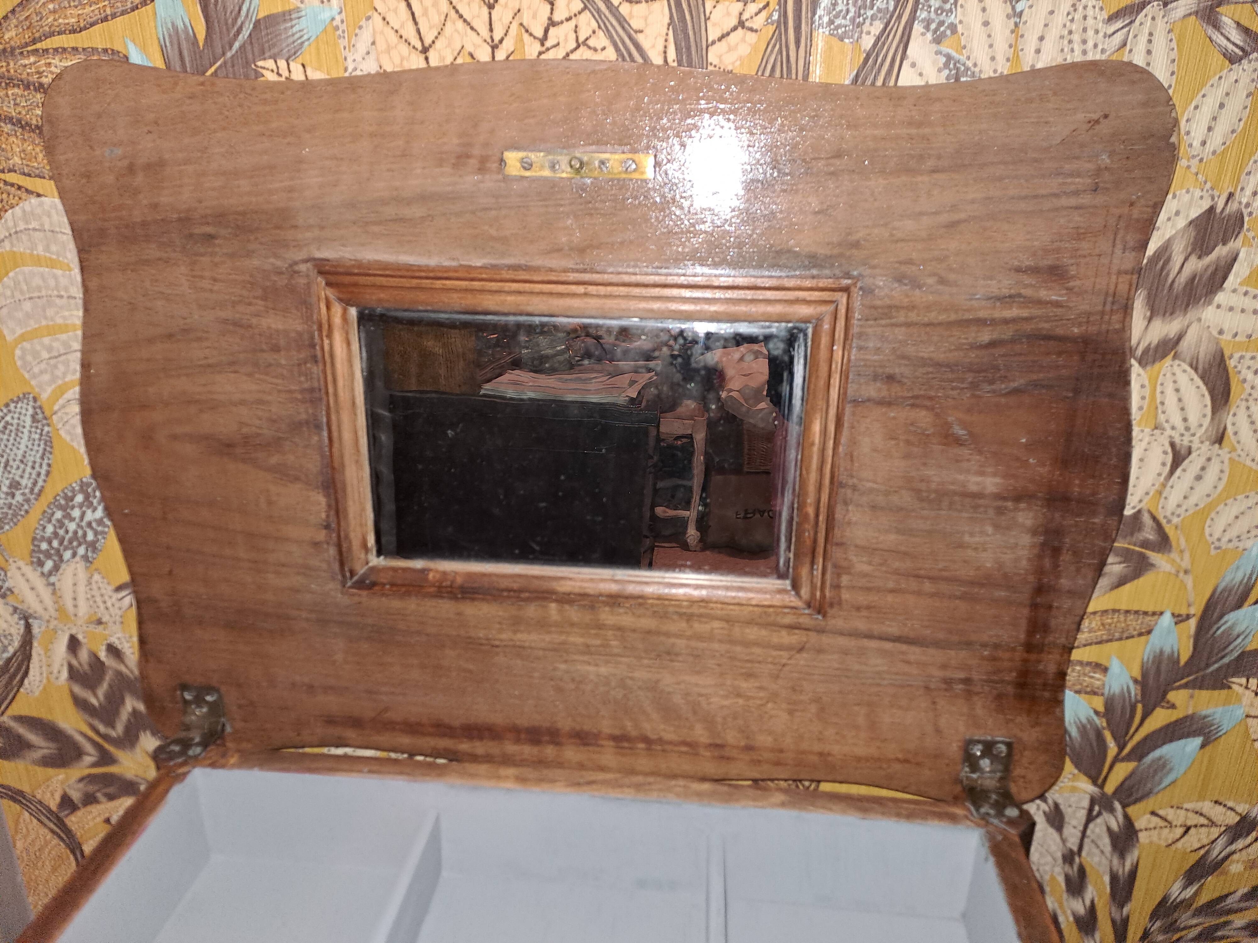 Side desk, Creative leisure table in varnished blond wood 1920