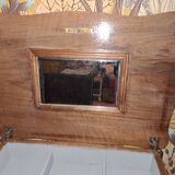Side desk, Creative leisure table in varnished blond wood 1920