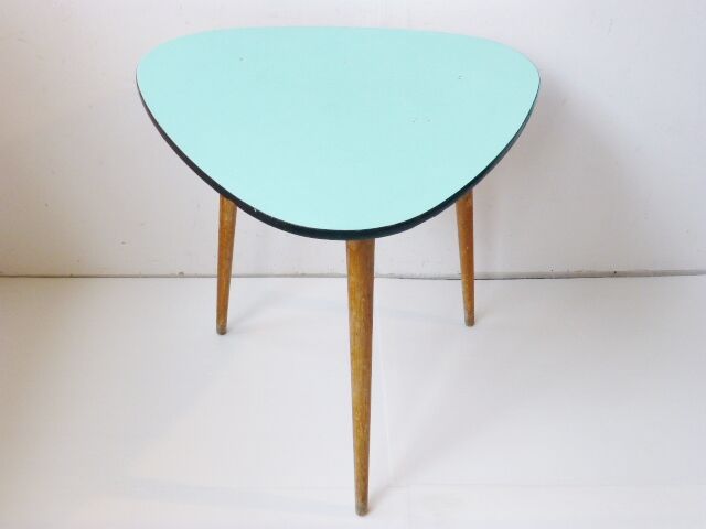 Tripod high table in pale green formica 1950 vintage 50's rockabilly