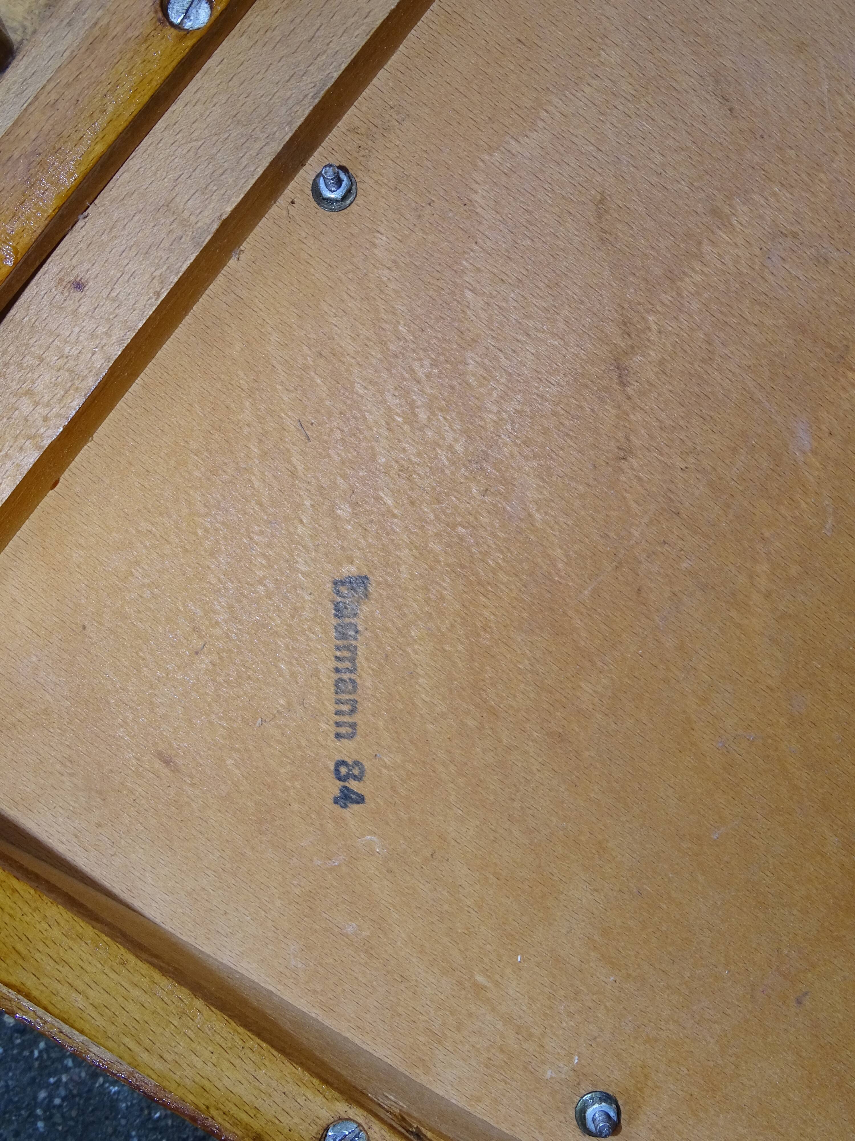 Set de 2 chaises baumann bistrot n°53 skaï gris