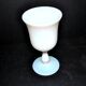 Antique footed glass in white opaline goblet chalice – Meisenthal craftsmanship?