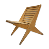 Foldable wooden garden chair from the 70s, Netherlands