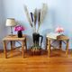 Pair of vintage rattan bedside tables
