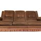 Vintage 3-seater brown velvet sofa - 60s/70s