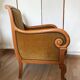 Fauteuil Bergère en acajou style Restauration époque fin XIXe