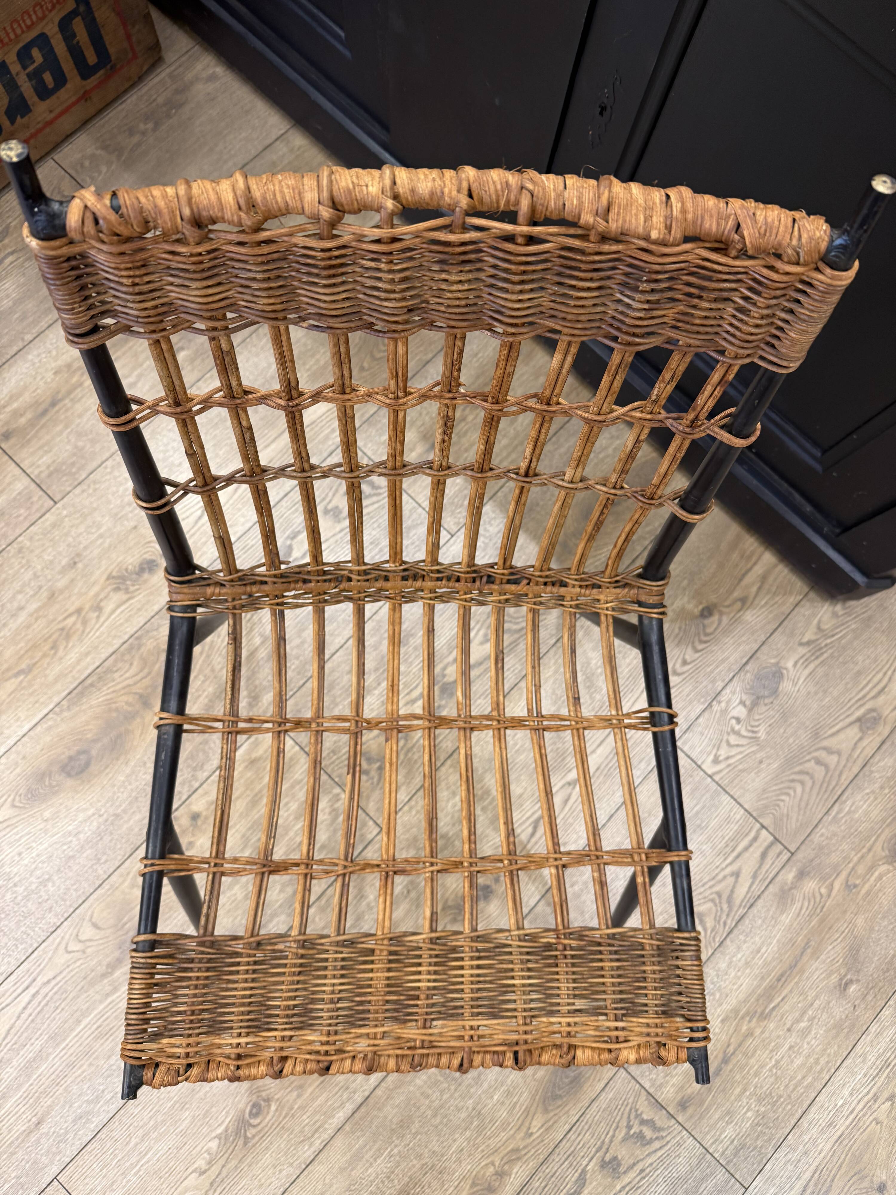 Raoul Guys rattan and iron chair