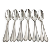 12 cuillères à soupe anciennes en métal argenté coquille