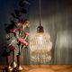 Vintage amber glass suspension globe