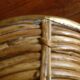 Bauhaus DLG rattan and brass bowl by Italian Gabriella Crespi