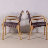 2x Alvar Aalto Model 45 Armchairs, 1970s Artek Finland