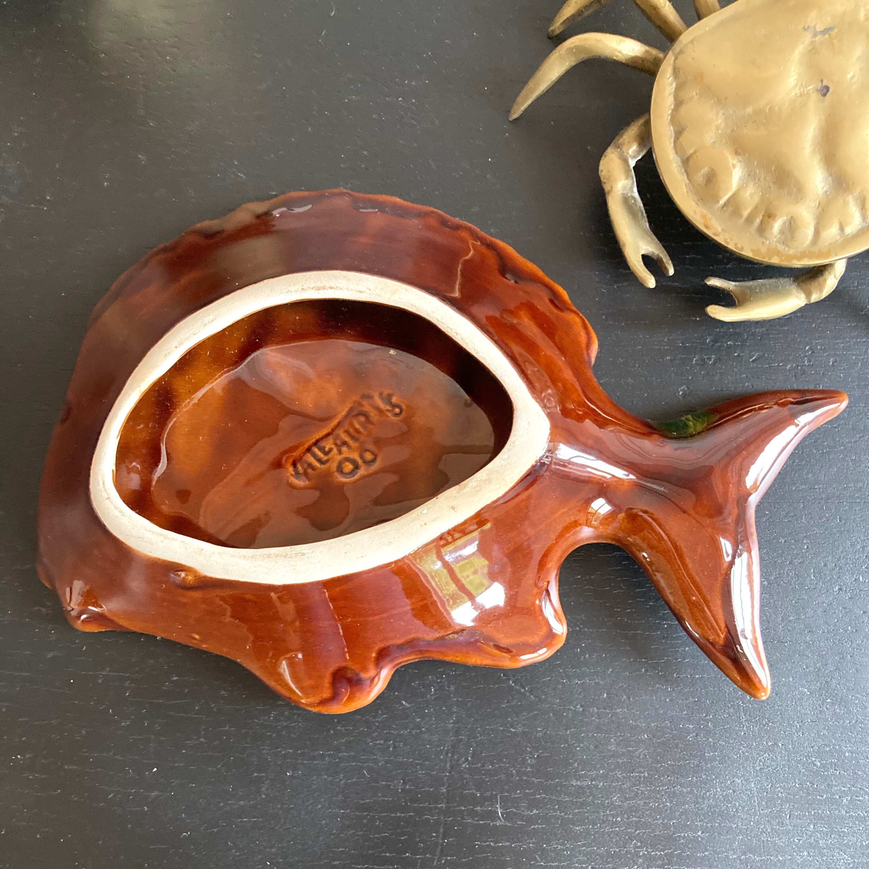 Fish trinket bowl signed Vallauris