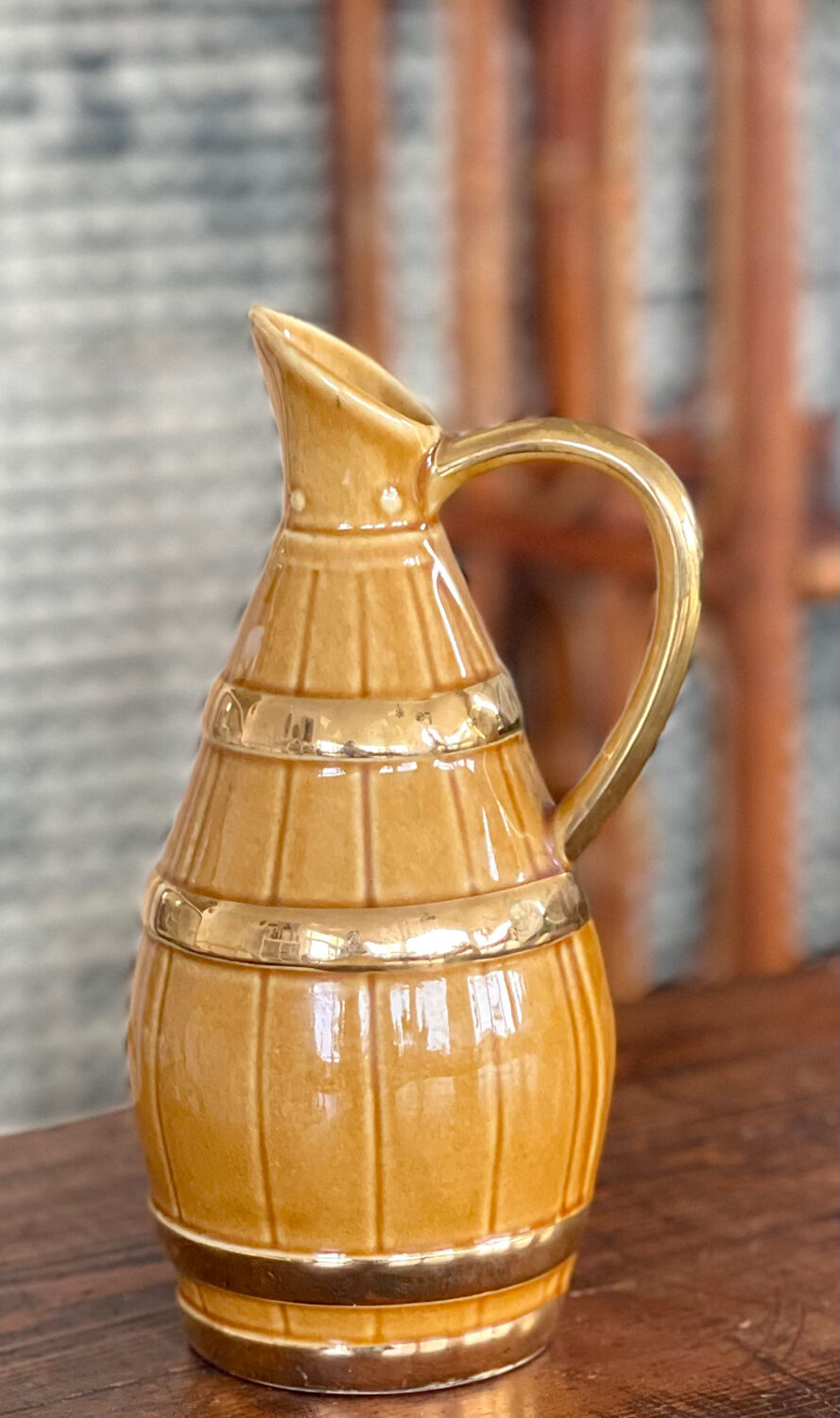 Vintage earthenware pitcher