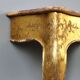 Antique gilded wooden console with marble top, Italy, 19th century.