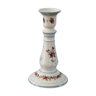 Bougeoir flambeau en porcelaine, motifs floraux