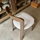 Beech chair with ecru boucle cotton "Rey" by Bruno Rey