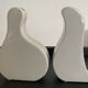 Duo vases vintage céramique émaillé forme organique 