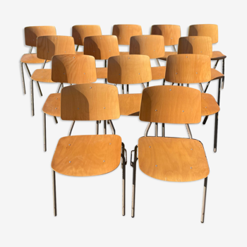 Lot de chaises d’école Kho Liang Le édition Car Katwijk