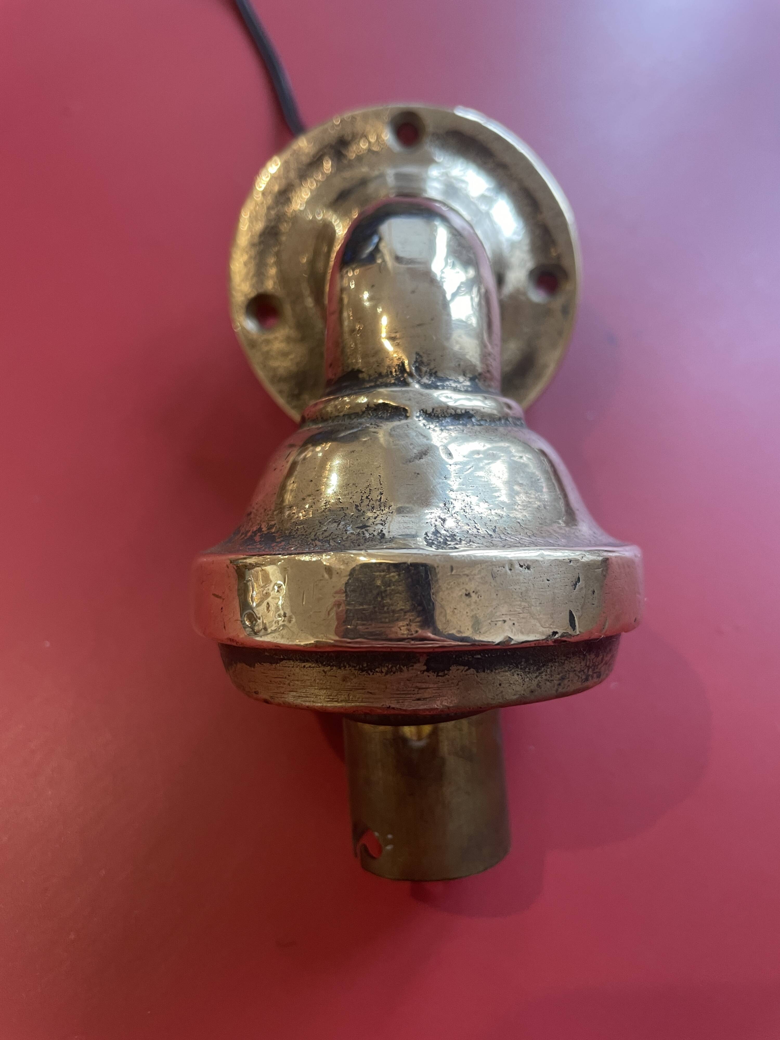 Brass marine wall light