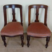 pair of quality 19th century English mahogany chairs circa 1850