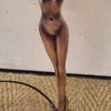 Art Deco lamp, bronze & glass paste