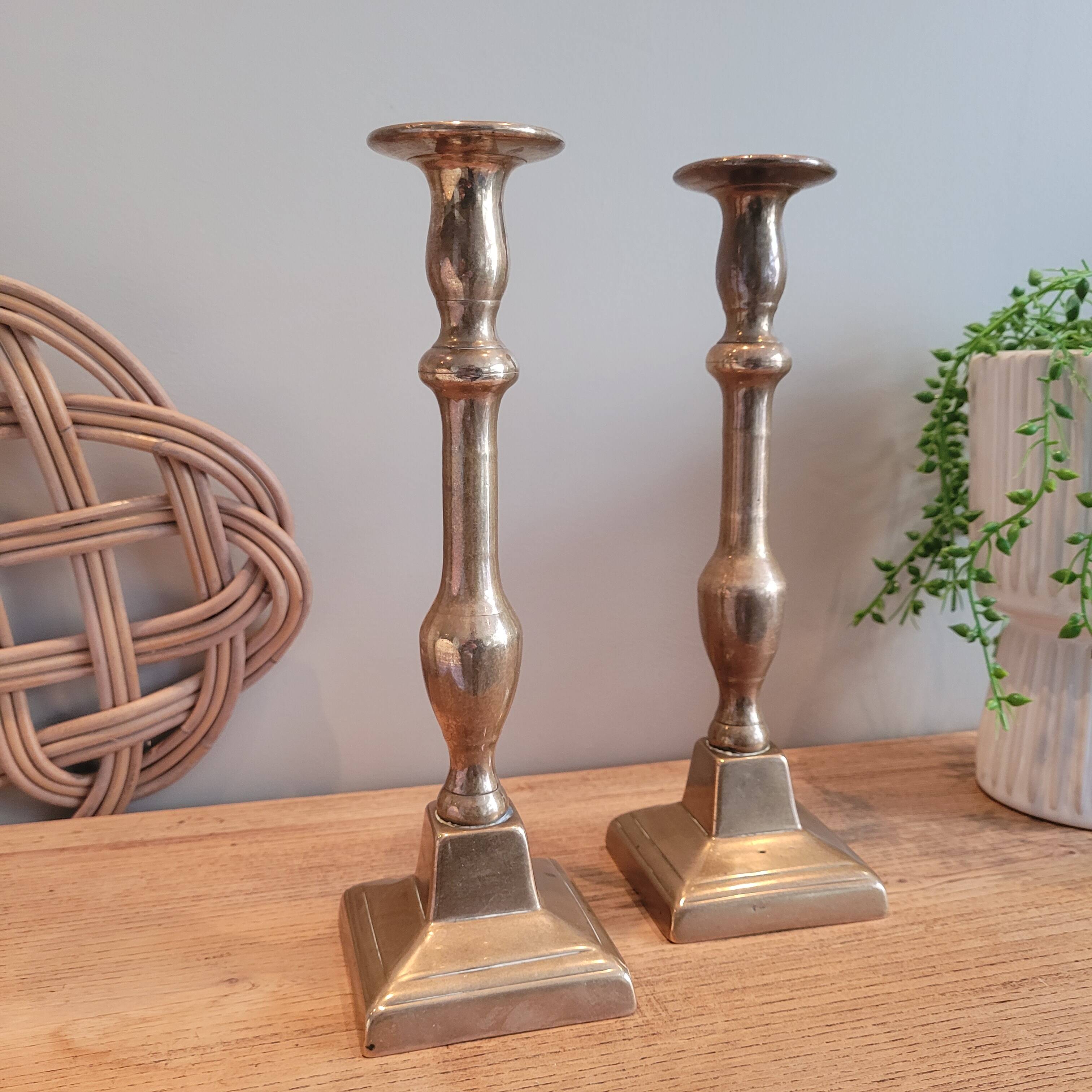 La Redoute x Selency pair of brass candle holders 02