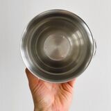 Matte silver metal ice bucket