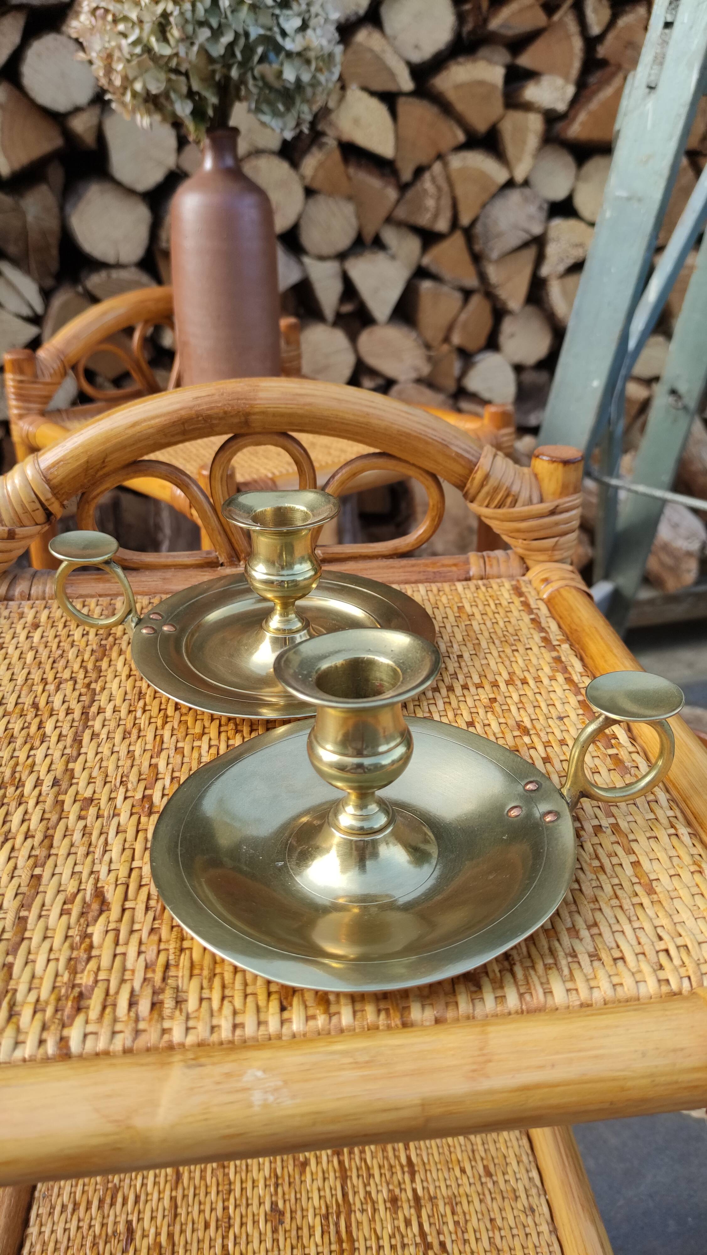 Pair of vintage candle holders