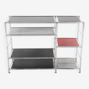 Vintage modular metal shelf