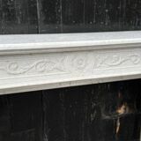 Louis XVI Fireplace In White Carrara Marble Circa 1880