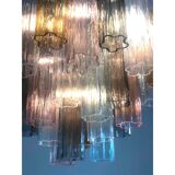 Multicolor “tronchi” murano glass chandelier