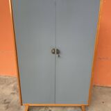 Armoire Parisienne Placard vestiaire atelier bois Mid-century vintage scand