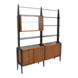 Scandinavian "Double" bookshelf in teak, Sweden, 1950.