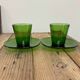 Vereco glasses / verrines with saucers
