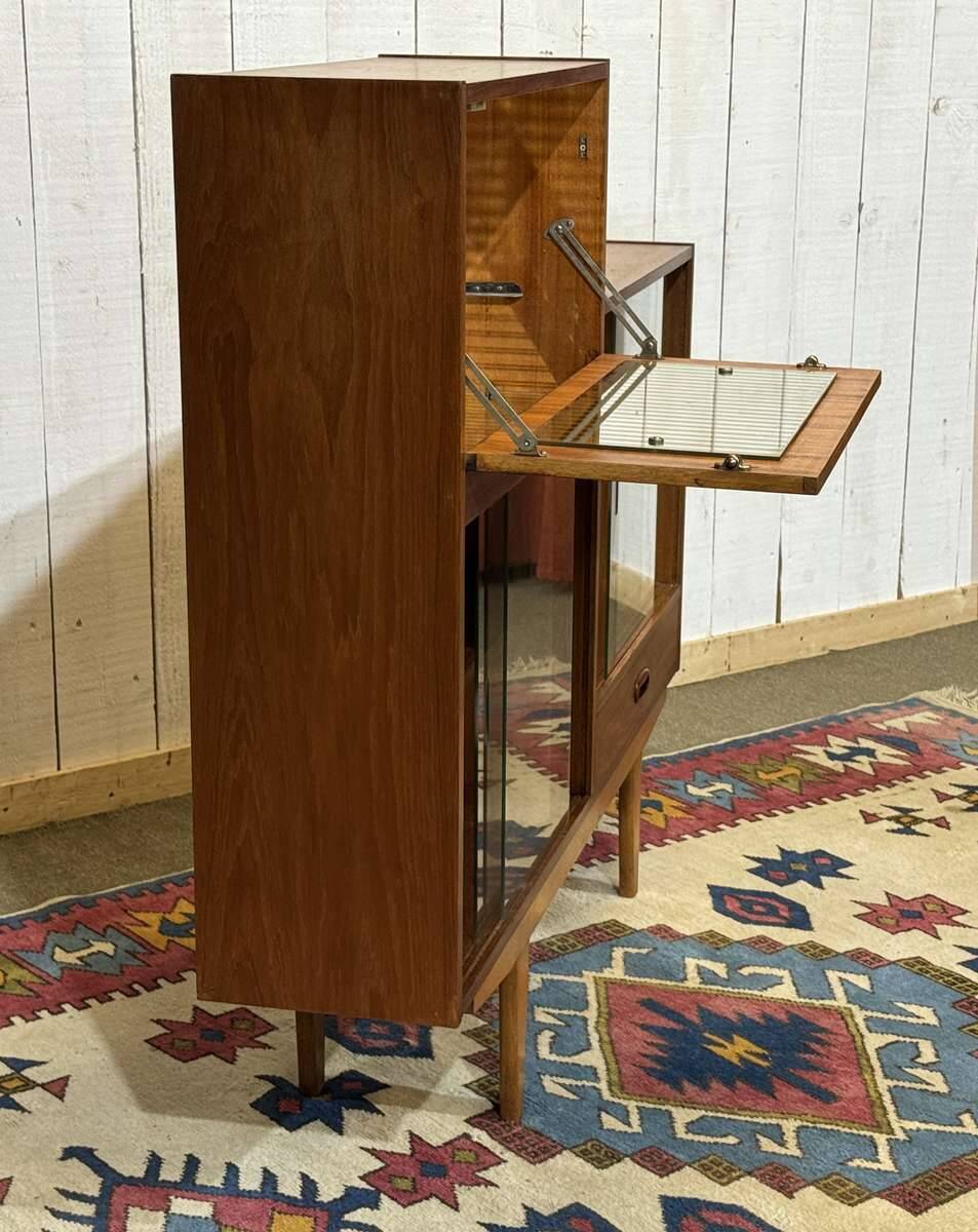 1970s teak English bar