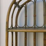 Vintage rattan and bamboo bookcase