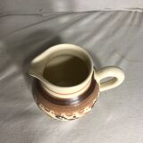 Old Quimper ceramic beige vintage ceramic jug