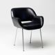 Kilta chair in black Naugahyde by Olli Mannermaa for Martela Oy, Finland, 1960