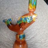 Vintage enamelled ceramic lamp base 1960